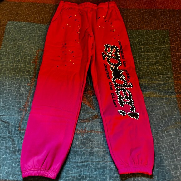 Sp5der 'P*NK V2' Sweatpants Pink - Picture 2 of 4